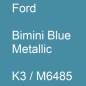 Preview: Ford, Bimini Blue Metallic, K3 / M6485.